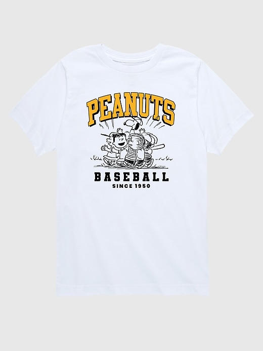 peanuts baseball-t-shirt für kleinkinder kurzarm