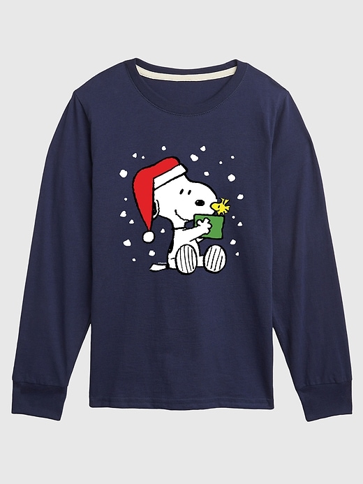 kleinkind-langarmshirt mit peanuts-motiv snoopy und woodstock.
