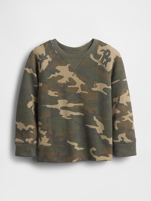 baby- und kleinkind-pullover mit strukturierter rundhalsausschnitt