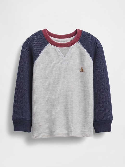 baby- und kleinkind-pullover mit strukturierter rundhalsausschnitt