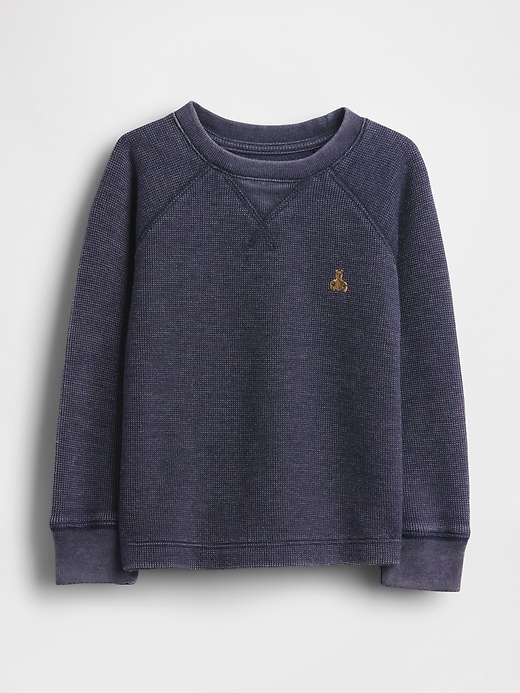 baby- und kleinkind-pullover mit strukturierter rundhalsausschnitt