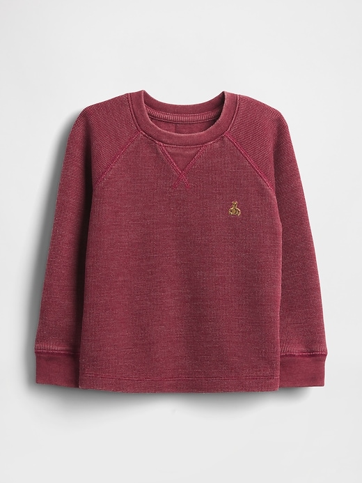 baby- und kleinkind-pullover mit strukturierter rundhalsausschnitt