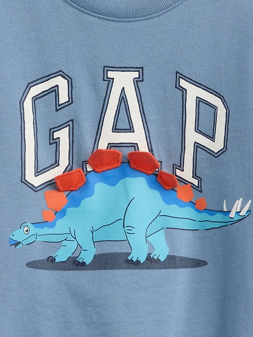baby- und kleinkind-t-shirt mit dino-logo