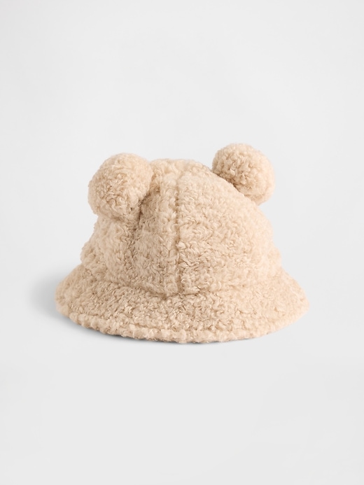 baby- und kleinkind-bärenhut aus recyceltem sherpa-fleece