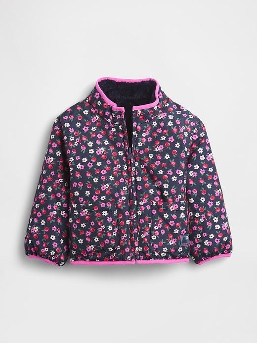 leichte wendbare sherpa-jacke für babys und kleinkinder