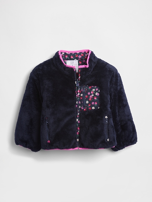 leichte wendbare sherpa-jacke für babys und kleinkinder