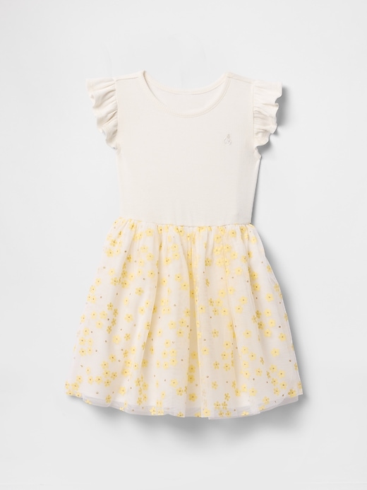 2-in-1 blumen-tüllkleid für babys und kleinkinder