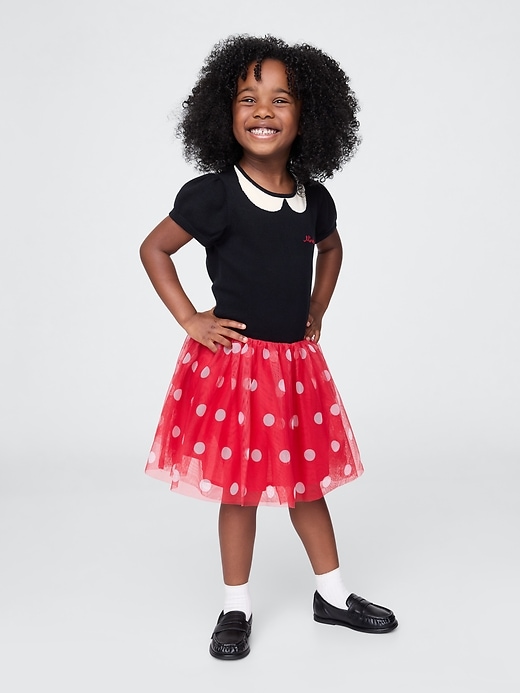 gap × disney baby kleinkind minnie maus tüllkleid