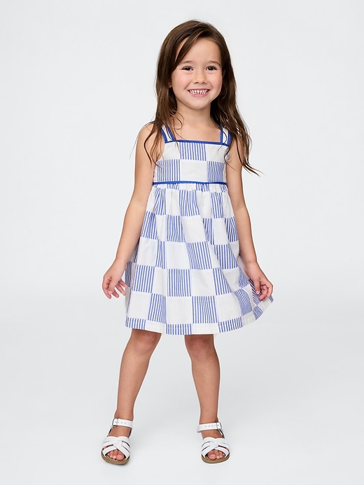 baby- und kleinkinderkleid aus popeline-patchwork