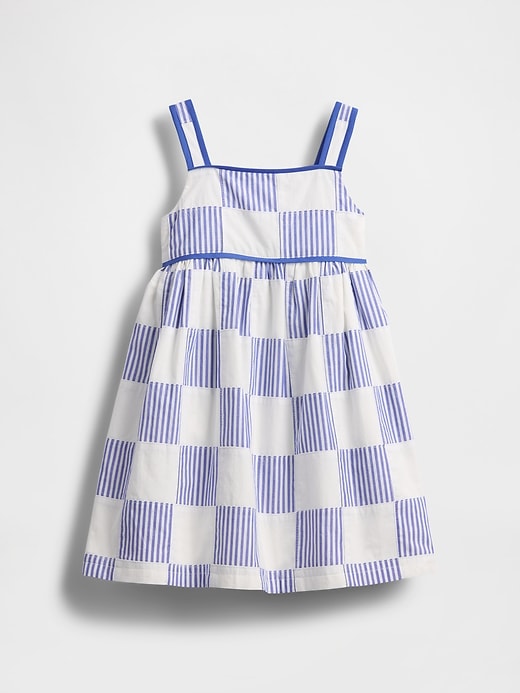 baby- und kleinkinderkleid aus popeline-patchwork