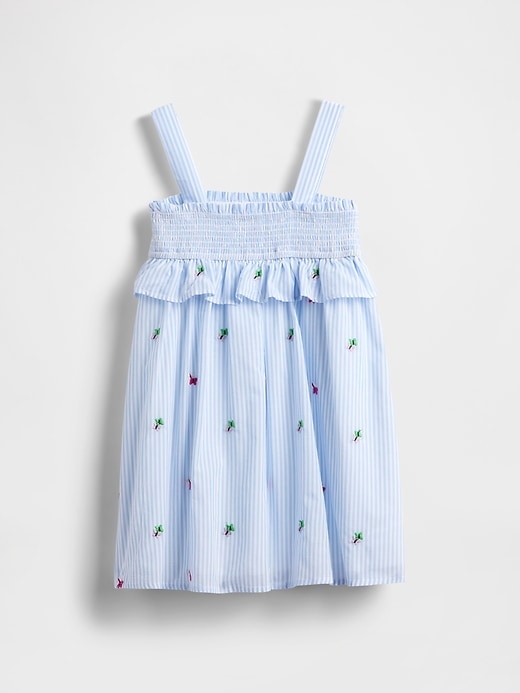 baby- und kleinkind-tankkleid mit smokdetails