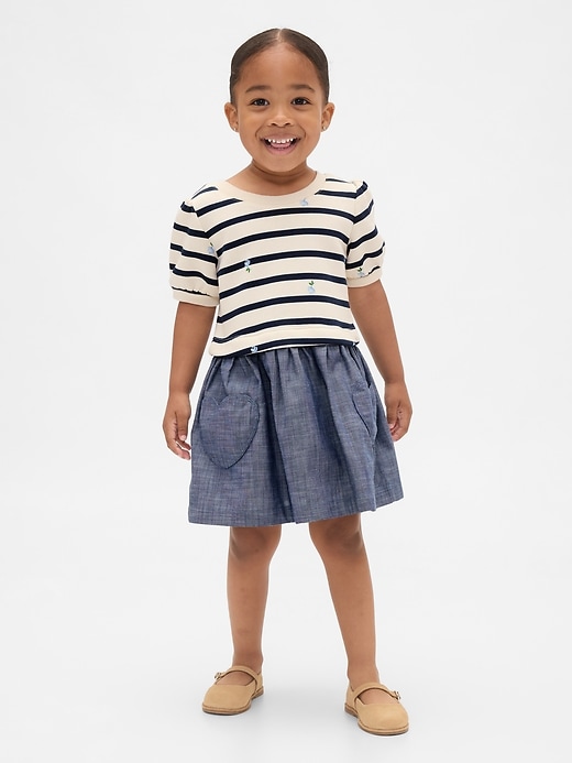 vintage-kleid für babys und kleinkinder aus weichem materialmix