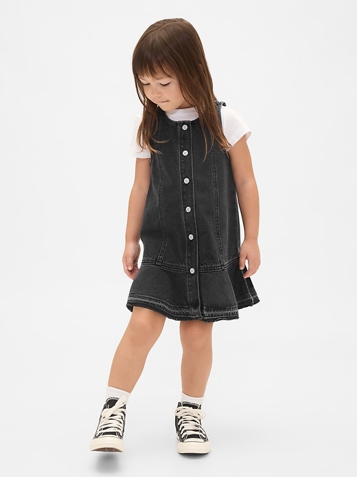 jeanskleid mit schößchensaum für babys und kleinkinder