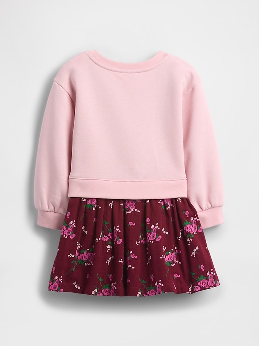 vintage-sweatshirtkleid für babys und kleinkinder
