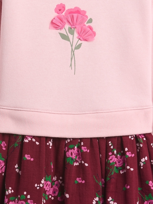vintage-sweatshirtkleid für babys und kleinkinder