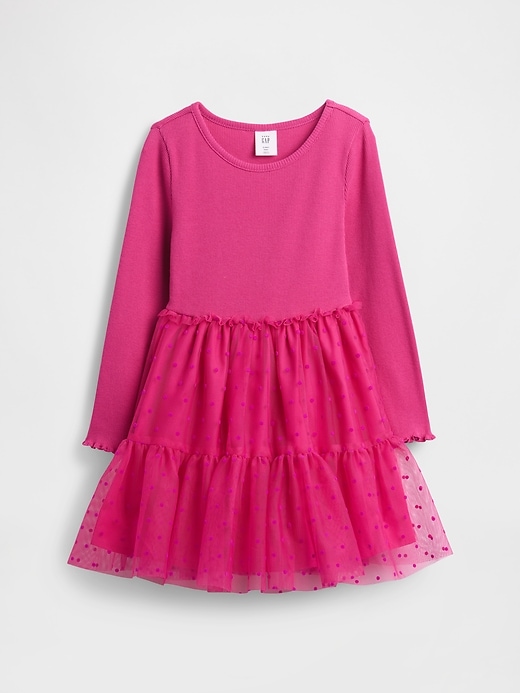 baby- und kleinkindkleid aus tüll und verschiedenen materialien