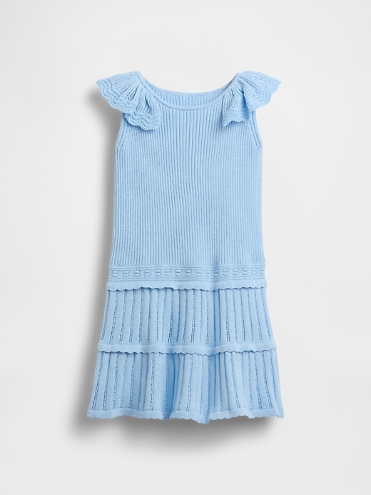 baby- und kleinkind-strickkleid mit tiefer taille