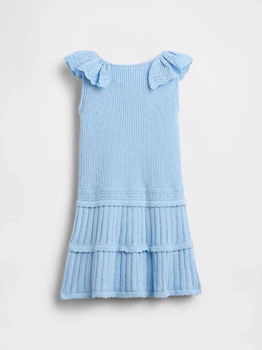 baby- und kleinkind-strickkleid mit tiefer taille