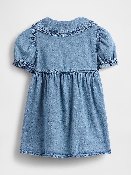 jeanskleid mit rüschen für babys und kleinkinder
