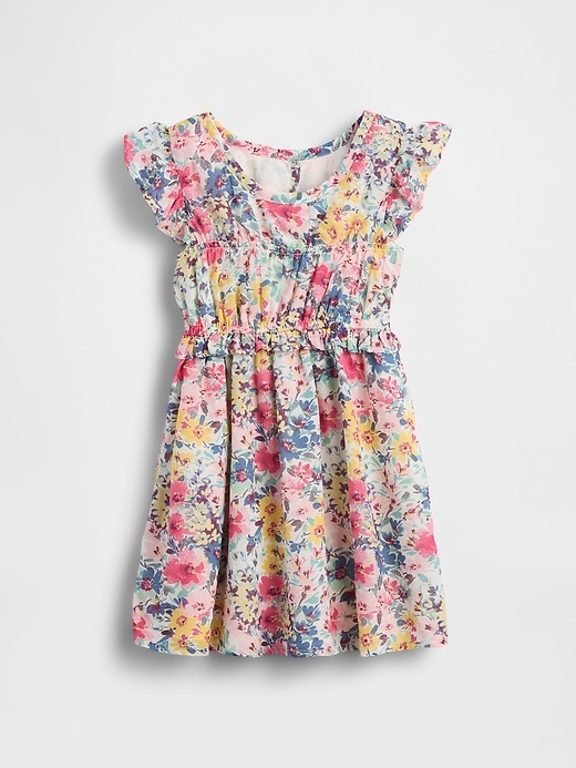 rüschenkleid mit smok-einsatz für babys und kleinkinder
