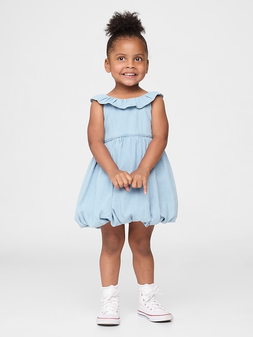 jeans-blasenkleid für babys und kleinkinder