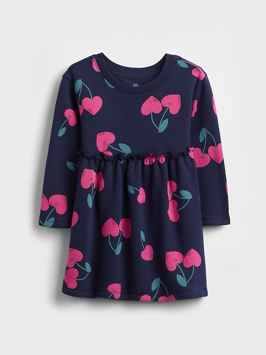 sweatshirtkleid mit rüschenbund für babys und kleinkinder