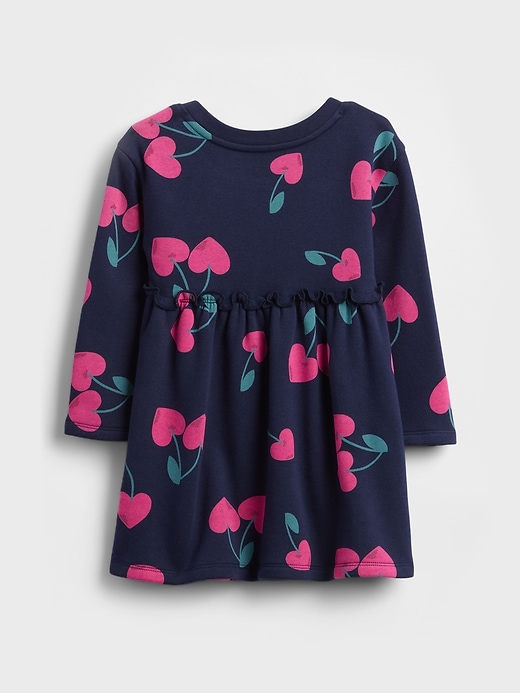 sweatshirtkleid mit rüschenbund für babys und kleinkinder