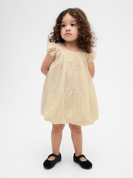 pailletten-tüllkleid für babys und kleinkinder