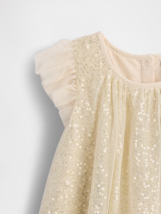 pailletten-tüllkleid für babys und kleinkinder