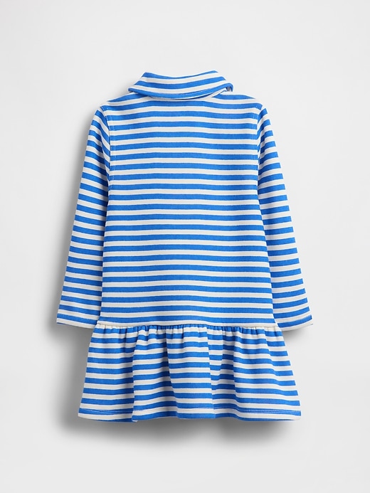 baby- und kleinkind-sweatshirtkleid mit halbem reißverschluss