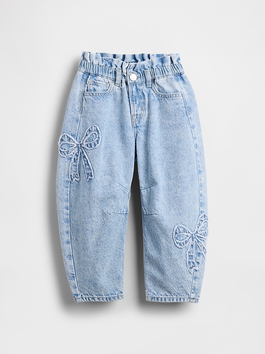 baby- und kleinkind-jeans mit schleife und hufeisen