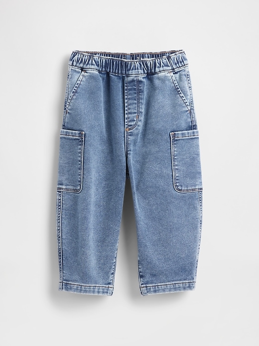 baby- und kleinkind-strickjeans im barrel-stil