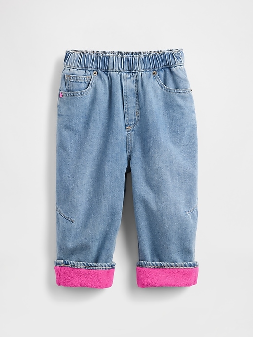 baby- und kleinkind-jeans mit kuscheligem futter
