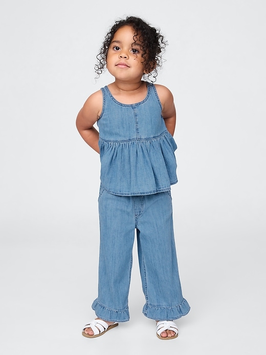 baby- und kleinkind-jeans-rüschen-outfit-set