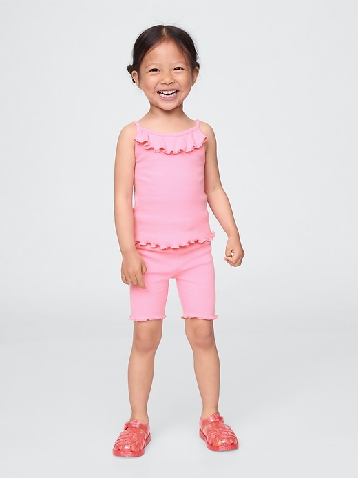 baby- und kleinkind-rüschen-ripp-outfit-set