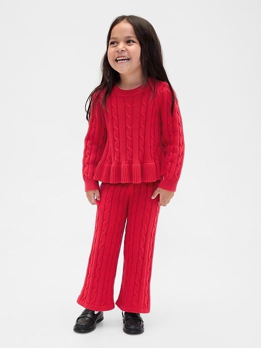 baby- und kleinkind-zopfstrickpullover-set