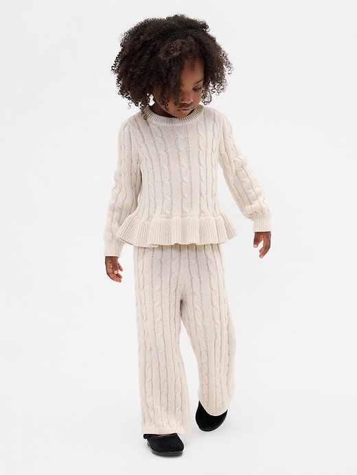 baby- und kleinkind-zopfstrickpullover-set