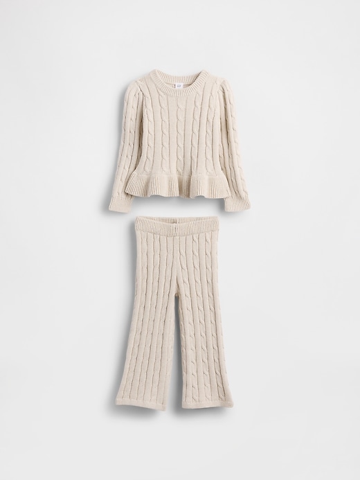 baby- und kleinkind-zopfstrickpullover-set