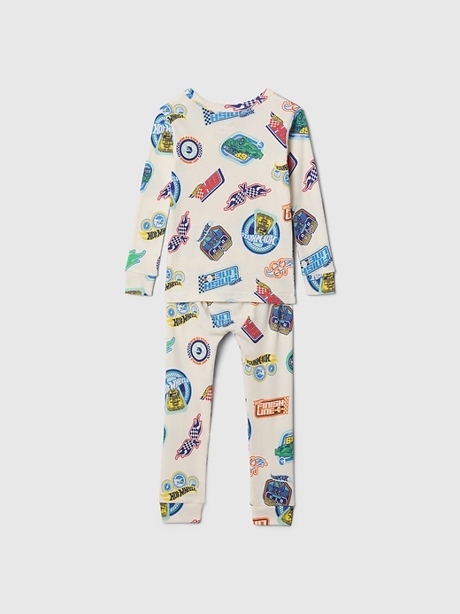 baby- und kleinkind-schlafanzug-set aus bio-baumwolle mit hot wheels-motiv