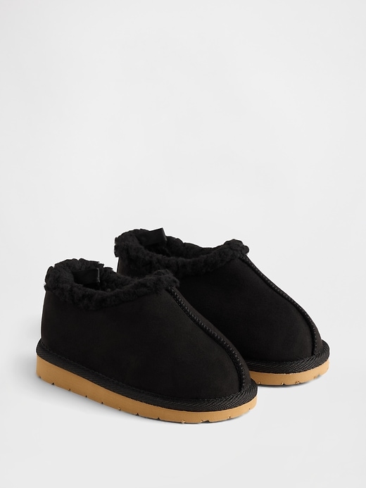 vegane wildlederschuhe für kleinkinder mit sherpa-futter