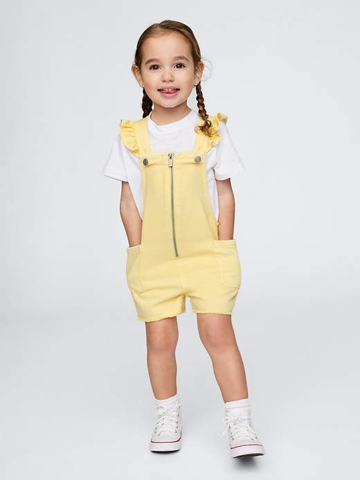 baby- und kleinkind-jeansshorts aus ultraweichem rüschen-denim
