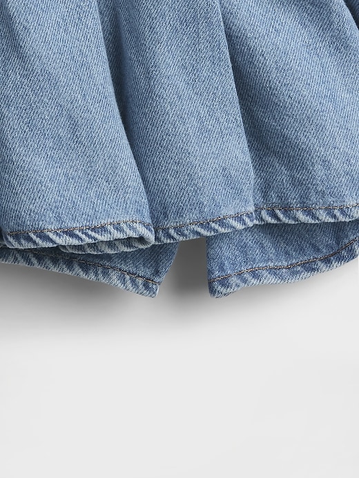 baby- und kleinkind-jeansrock mit falten