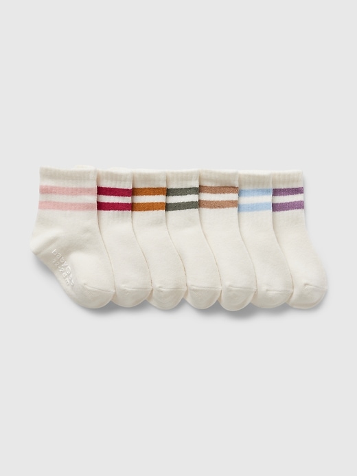 baby- und kleinkind-socken mit collegestreifen 7er-pack