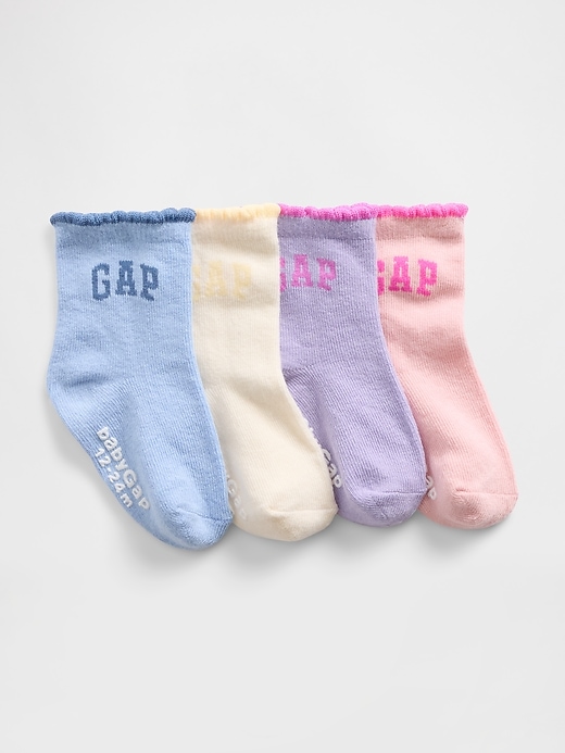 baby- und kleinkind-socken mit viertel-crew-logo 4er-pack