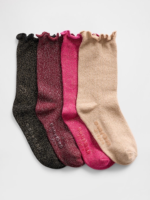 glitzernde baby- und kleinkindsocken 4er-pack