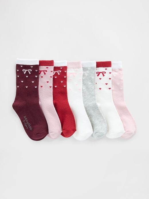 baby- und kleinkind-socken mit schleife 7er-pack