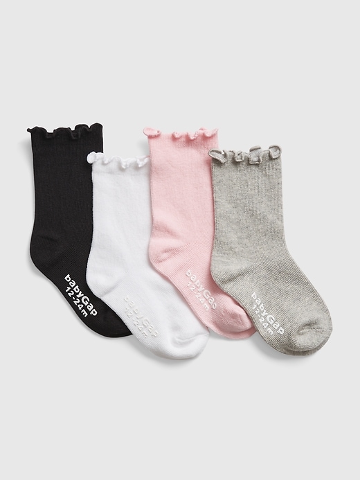 kleinkind-socken mit salatmuster 4er-pack