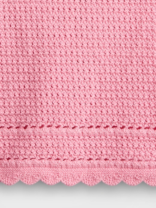 baby- und kleinkind-häkeloberteil mit wellensaum