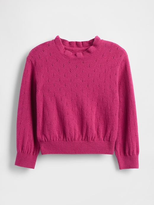 baby- und kleinkinderpullover aus weichem pointelle-material