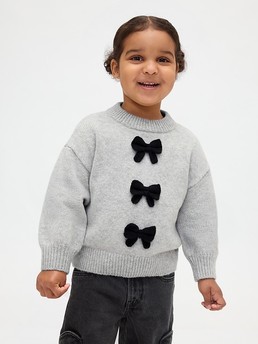 baby- und kleinkinderpullover aus weichem cashsoft mit schleife